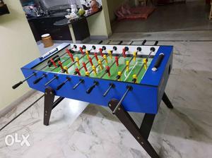 Blue And Yellow Foosball Table