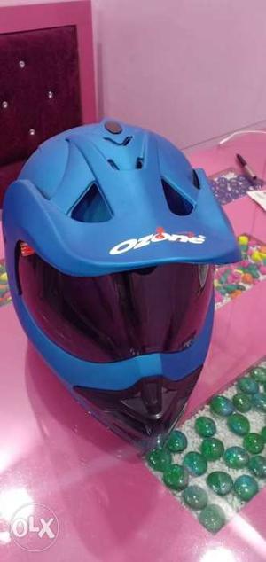 Blue Ozone Motorcycle Helmet