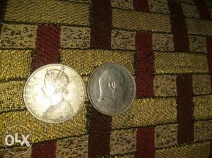 British india old coins  or  one rupee