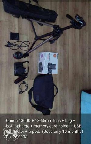 Canon eos D + tripot + bag want to sell