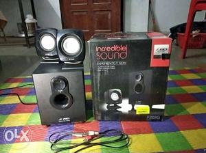 F&D speakers with rocking subwoofer and auxillary