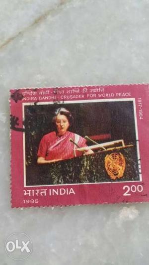 In my collection Stamps Mrs.Indira Gandi