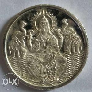 Lakkshmi Maa Silver Colored Coin