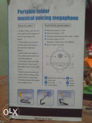Mega phone portable musical voicing megaphone rd