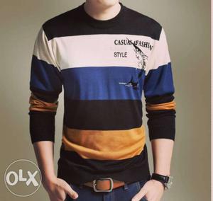 Men's Multicolored Striped Sweatshirt