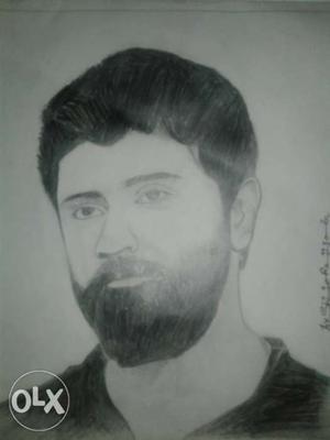 Nivin pauly pencil drawing on paper by artist