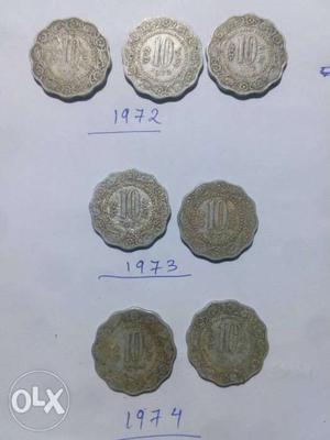 Old silver valuable coins.