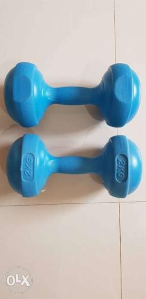 Pair of 2 Kg dumbells in almost new condition