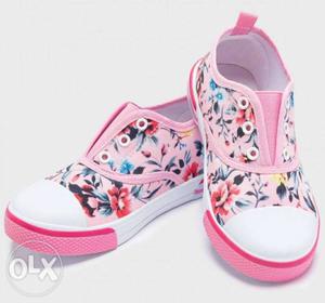 Pink & Blue Slip on Shoes for 5-6years