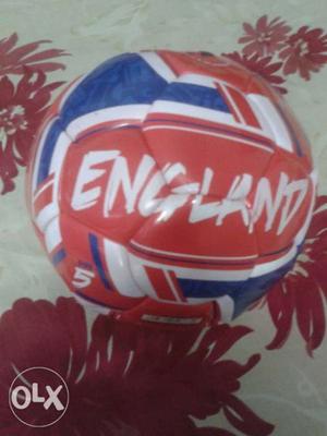 Red And Blue England Soccer Ball