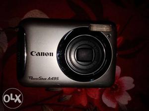 Silver Canon PowerShot A495 Point-and-shoot Camera