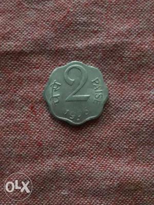 Silver colored coin