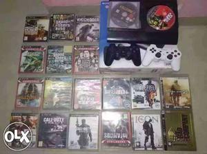 Sony PSgb15 games hard disk and 19 CD total