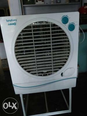 White And Teal Symphony Portable Air Cooler