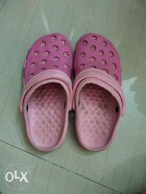 Woman size 38 pink crocks. Fit for use. No defect