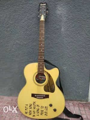 Yellow Venetian Cutaway Acoustic Guitar