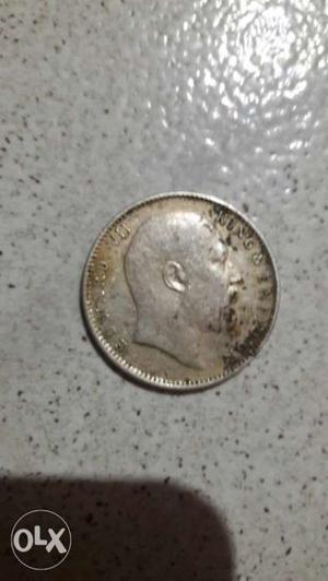  silver 1 rupèe coin