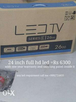 24 inch normal led =Rs  one year warranty