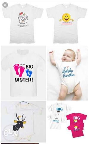 Baby's White T-shirts Collage Screenshot