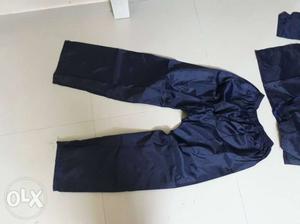 Black And Blue Zip-up raincoat/windcheater