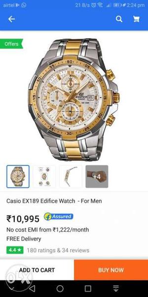 Casio Edifice, worth  on Flipkart, for