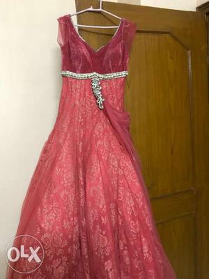 Full length gown in good condition with cancan