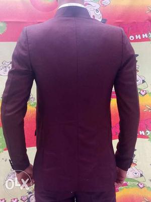 Mehroon Coat Pent Suit,1 Time Used Only In very