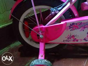 Pink And White Bicycle Wheel