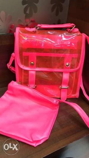 Pink CrossBody Bag/ Handbag