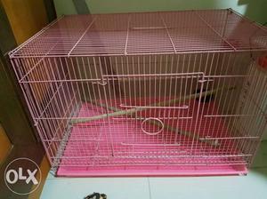 Pink Metal Wire Crate