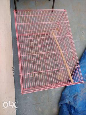 Pink Steel Pet Crate or cage