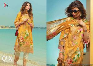 Pure pakistani suits with heavy embroidery with