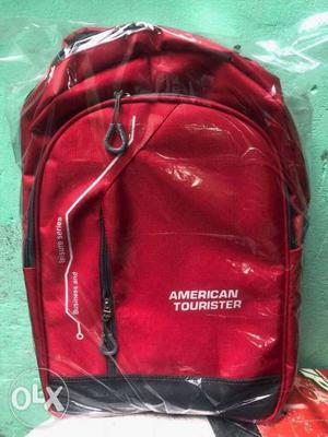 Red American Tourister Backpack Pack