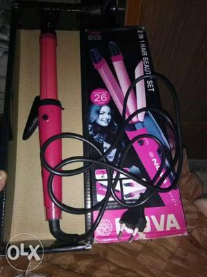 Red And Black Corded Hair Flat Iron