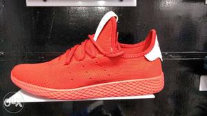 Unpaired Red Adidas Low-top Shoe