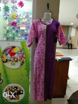 Women's Purple And Black Traditional Dress