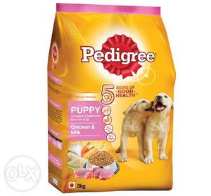 Yellow Pedrigree Dog Food Pack