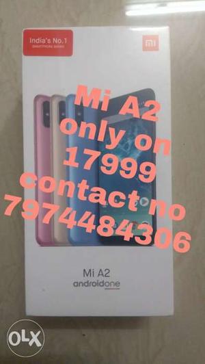 Mi A2 seal pack new phone black & Gold only 