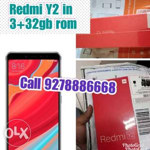 Mi Redmi Y2 available in 3 and 32gb rom sealed