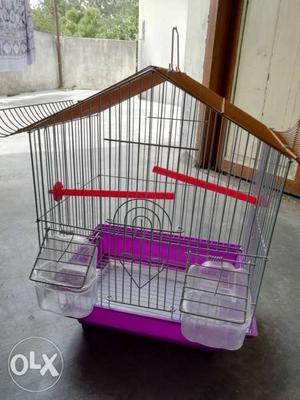 Multi colour bird cage