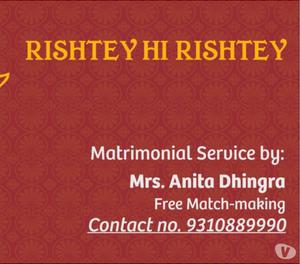 free matrimonial services New Delhi