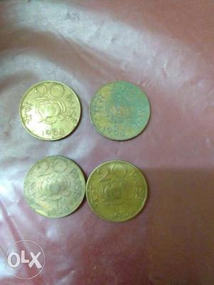 20 Indian Paise Coins