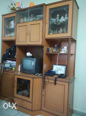 7' x 6' wooden wall unit in good condition with