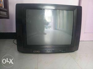 Black Vestel CRT TV With Remote
