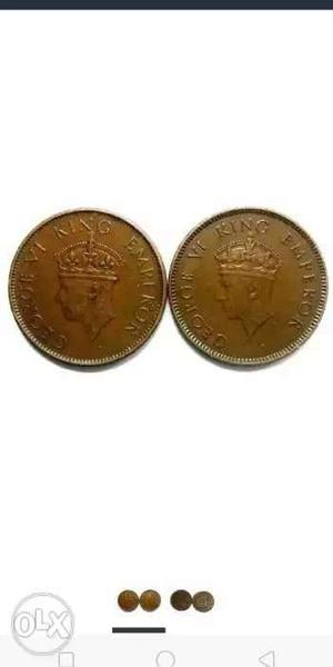 British old coin one rupee