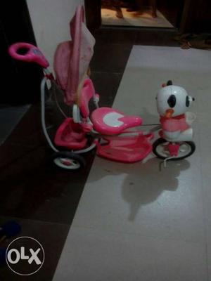 Children's Pink And White Trike