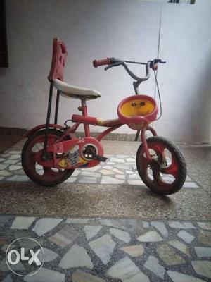 Children's Red Push Bicycle