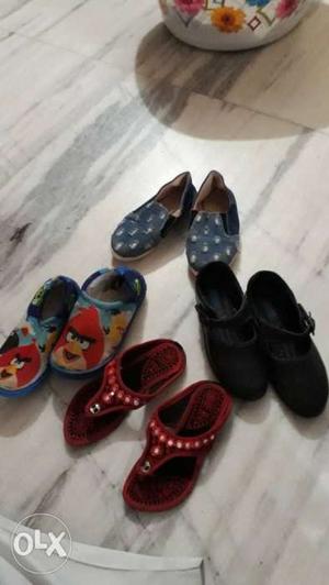 Four pair set kid footwear allmost new condition