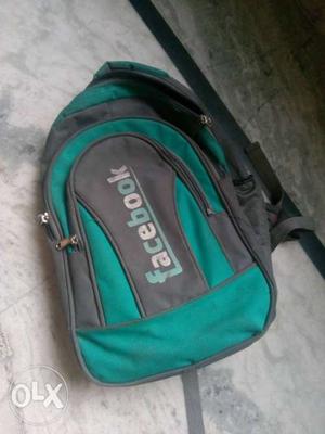 Green And Black Facebook Backpack