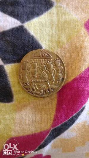 Hindu indian coin. with ramji Lakshmanji and